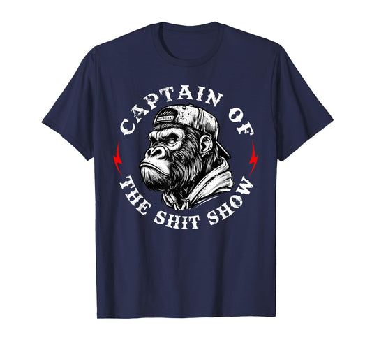 Captain of The Chaos Show Monkey Funny Animal T-Shirt
