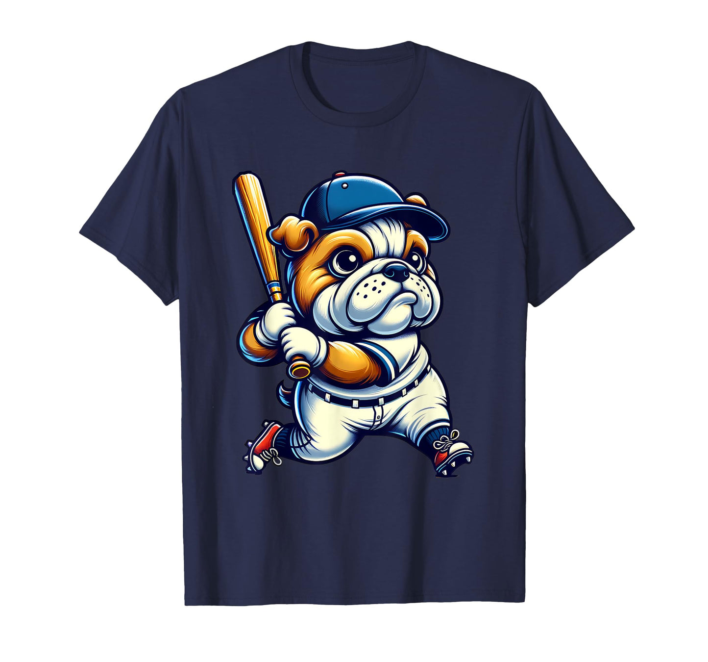 English Bulldog Baseball Player Dog Lover Men Women Kids T-Shirt