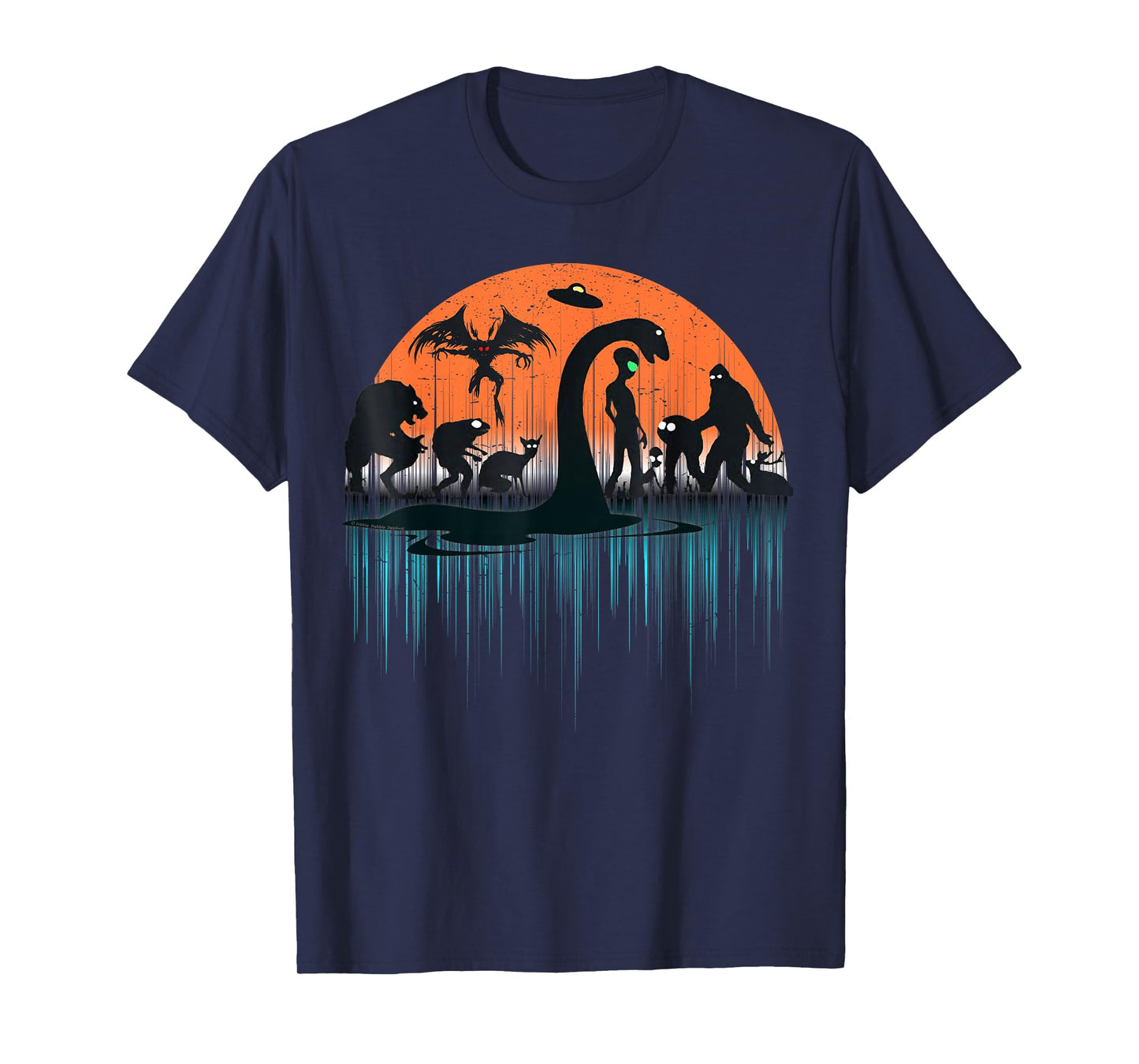 Mythical Loch Ness Bigfoot Mothman Aliens Funny Cryptid T-Shirt