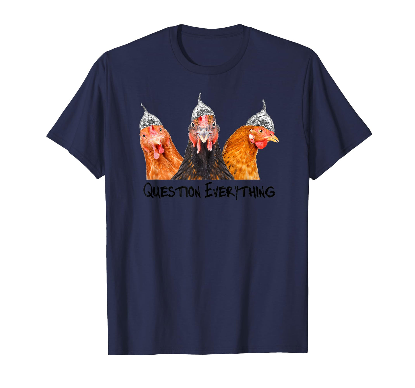 Tin Foil Hat Social Club Chicken Funny Conspiracy Theorist T-Shirt