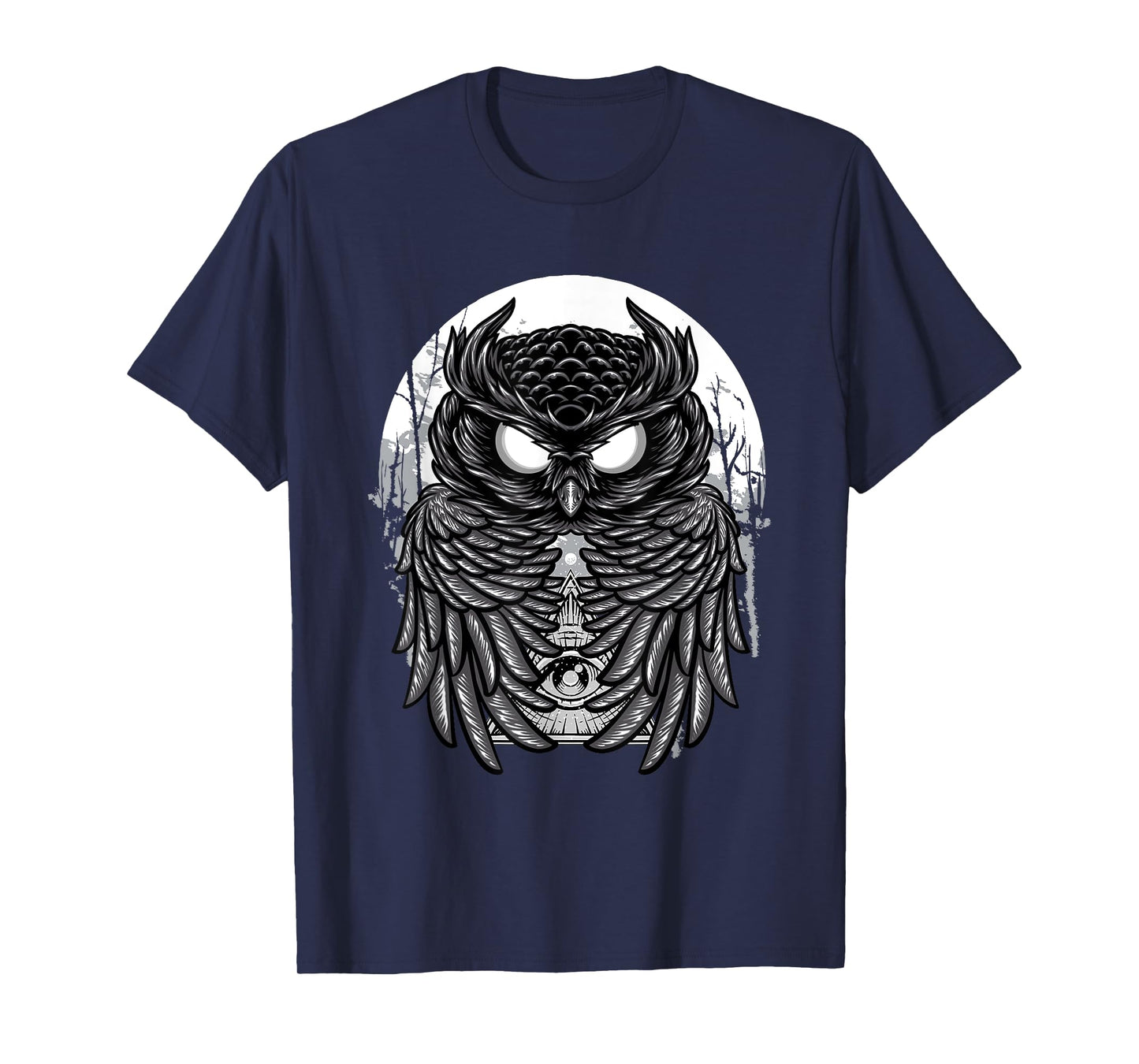 Spooky Midnight Owl - Goth Birds Animal Lover Ornithology T-Shirt