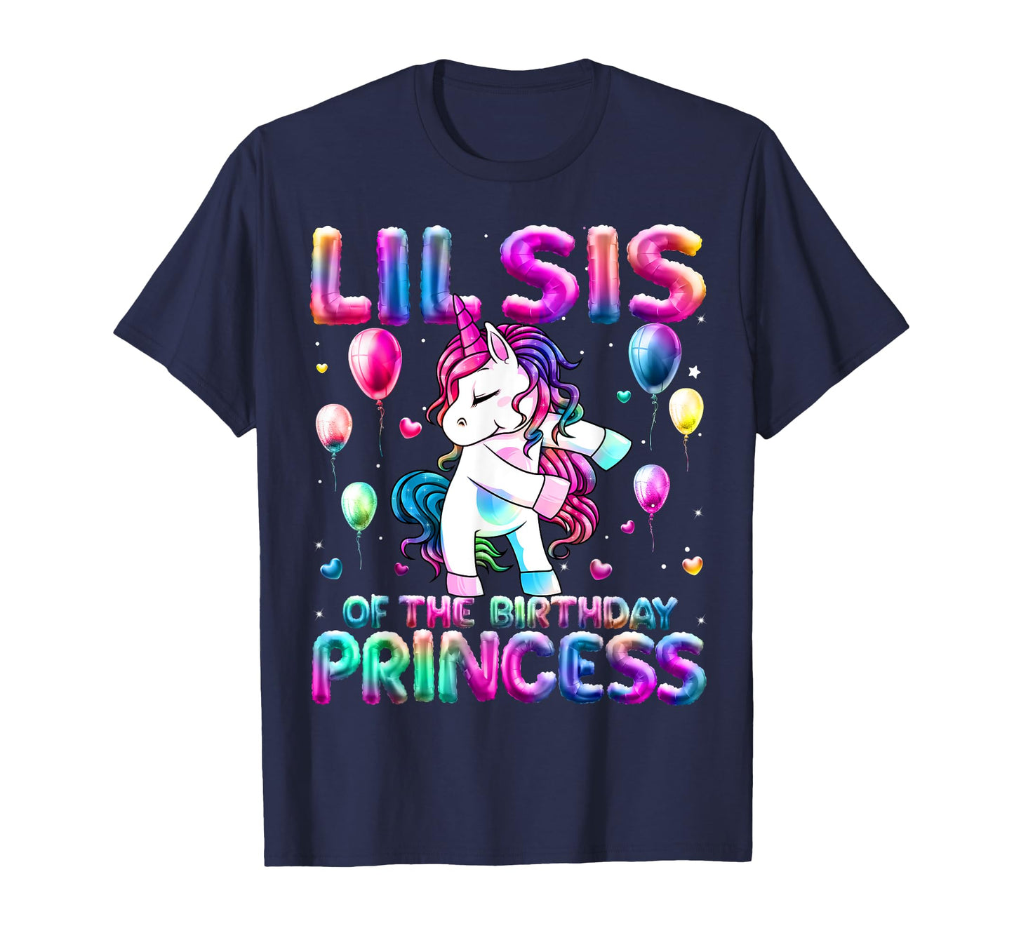Sister of the Birthday Princess Girl Flossing Unicorn Sister T-Shirt