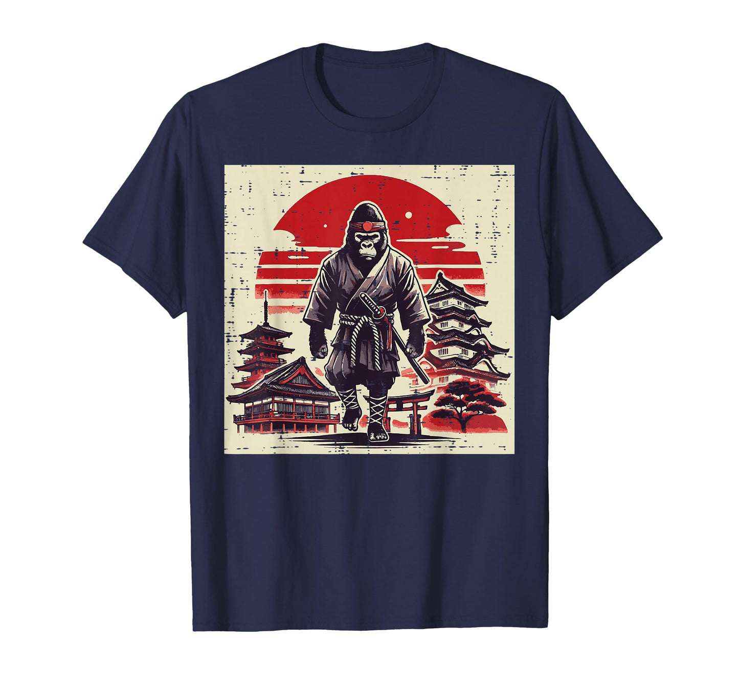 Bigfoot Samurai Kimono Japanese Sasquatch Men Women Kids T-Shirt