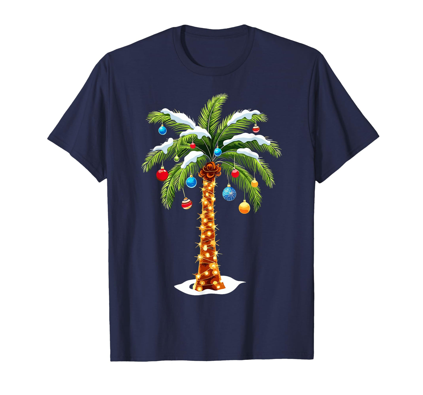 Christmas Palm Tree Hawaiian Tropical Xmas T-Shirt