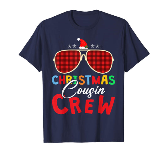Christmas 2025 Cousin Crew Xmas Lights Funny Matching Pajama T-Shirt