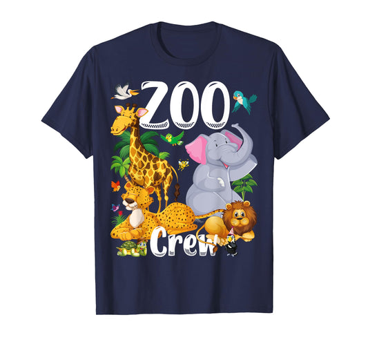 Zoo Birtday Trip Funny Safari Animals Zoo Crew T-Shirt