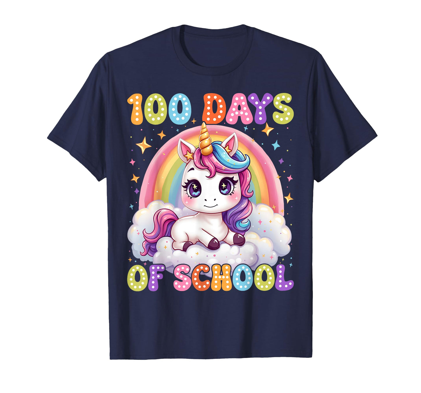 100 Days Of School Unicorn 100th Day Of School Teacher Kids T-Shirt