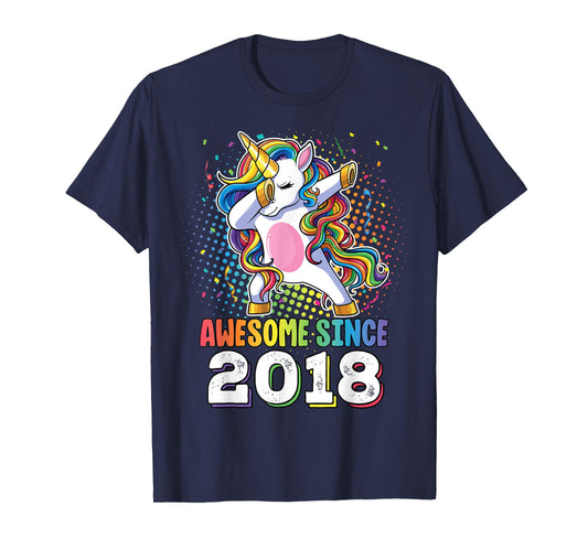 Awesome Since 2018 Shirt Girls 5 Years Old Birthday T-Shirt