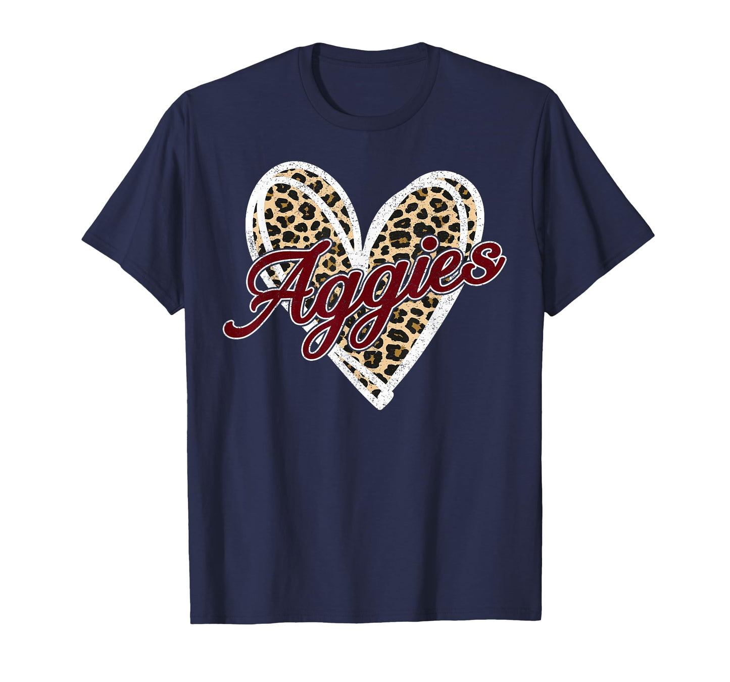 Retro Personalized Aggies-Heart Men Women Kid T-Shirt