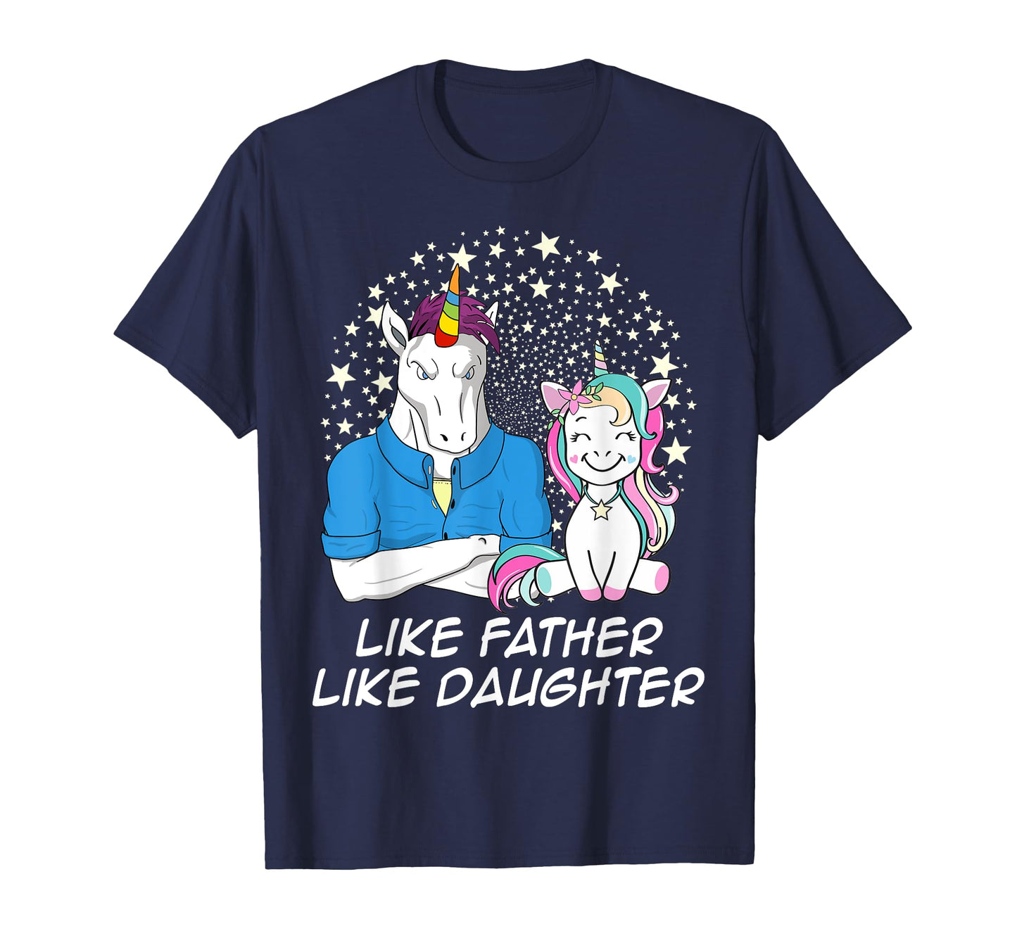 Like Father Like Daughter Unicorn Matching For Dad Kid T-Shirt