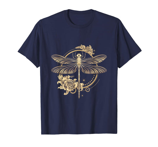 Art Nouveau Dragonfly Elegant Steampunk T-Shirt
