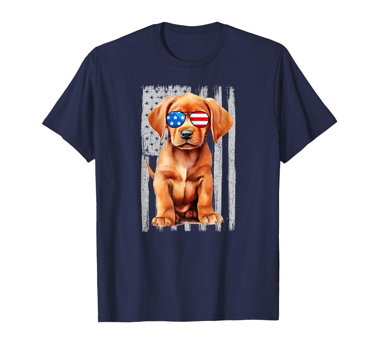 Fox Red Lab Mom Dad Flag Labrador Retriever T-Shirt