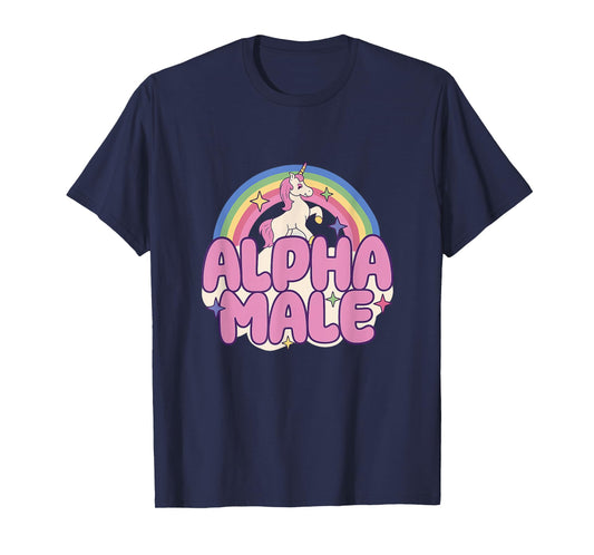 Alpha Male Unicorn, Pride, Funny, Rainbow T-Shirt