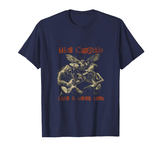 The Cryptids Hide & Seek Tour CryptidBigfoot Mothman UFO T-Shirt