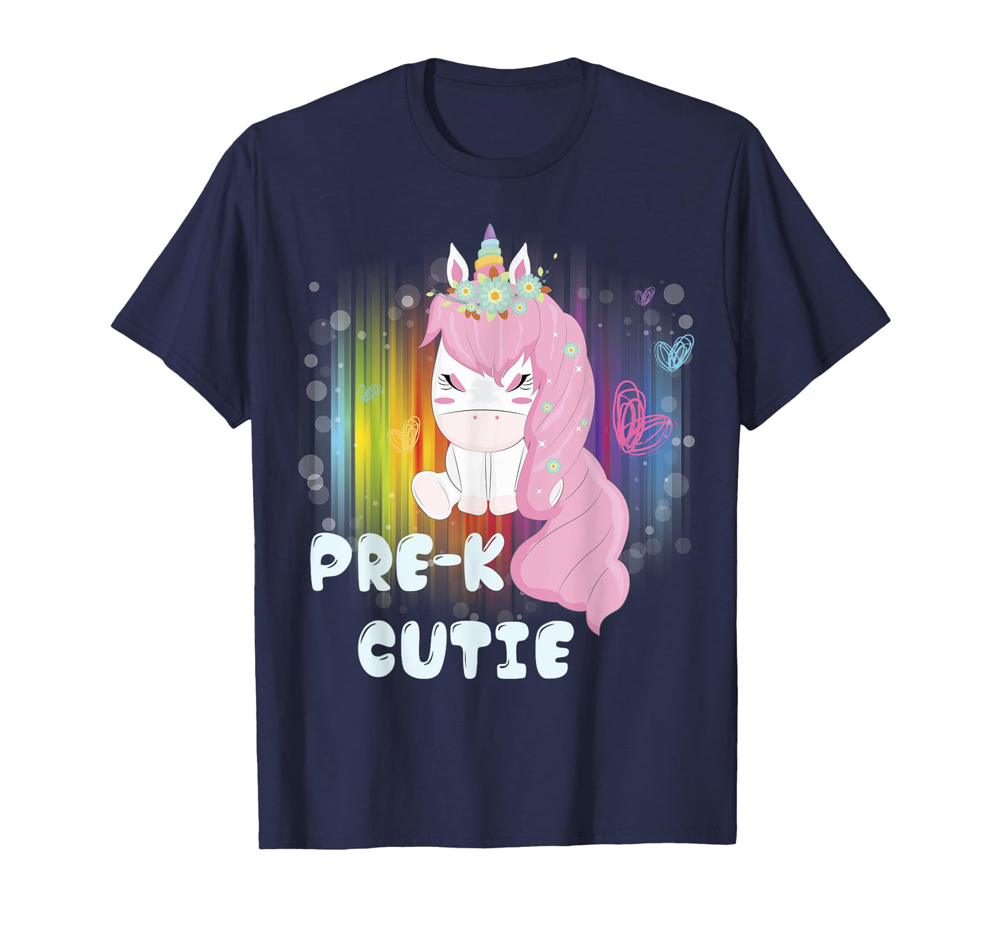 First Day of PreSchool Unicorn Back to School Girls Kids Tee T-Shirt