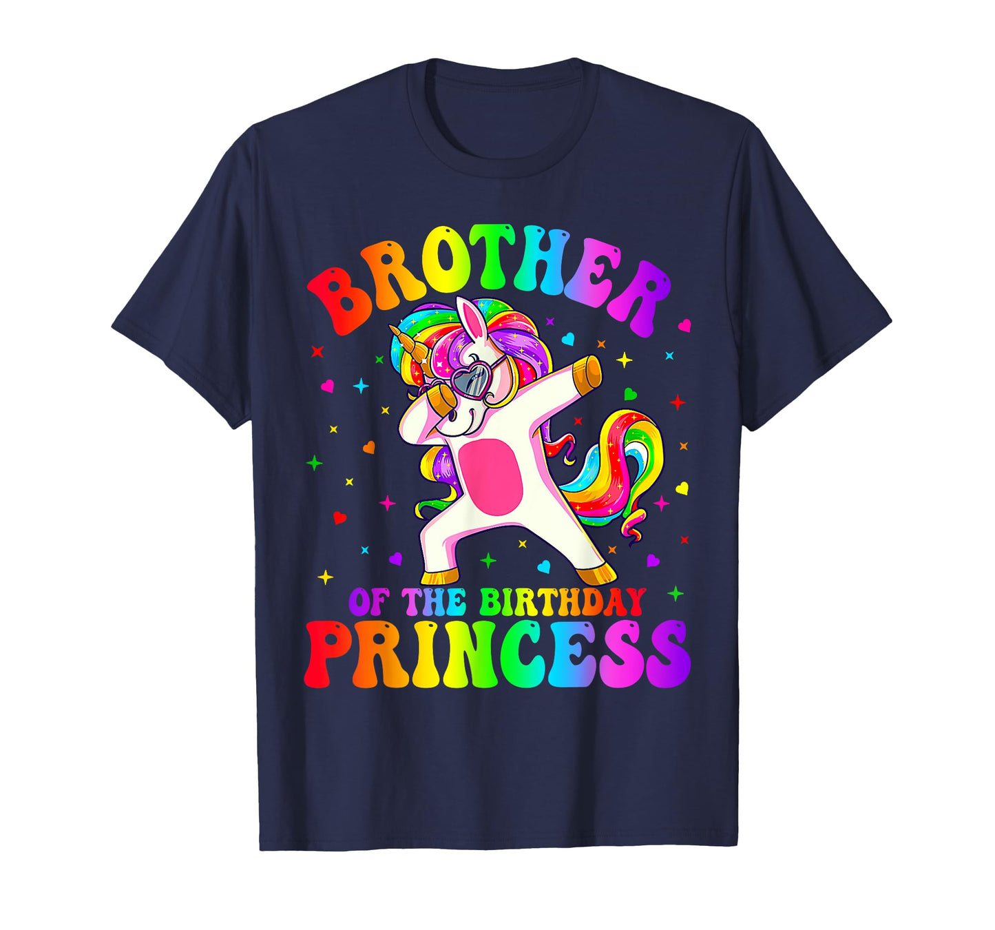 Brother of the Birthday Princess Girl Dabbing Unicorn Funny T-Shirt