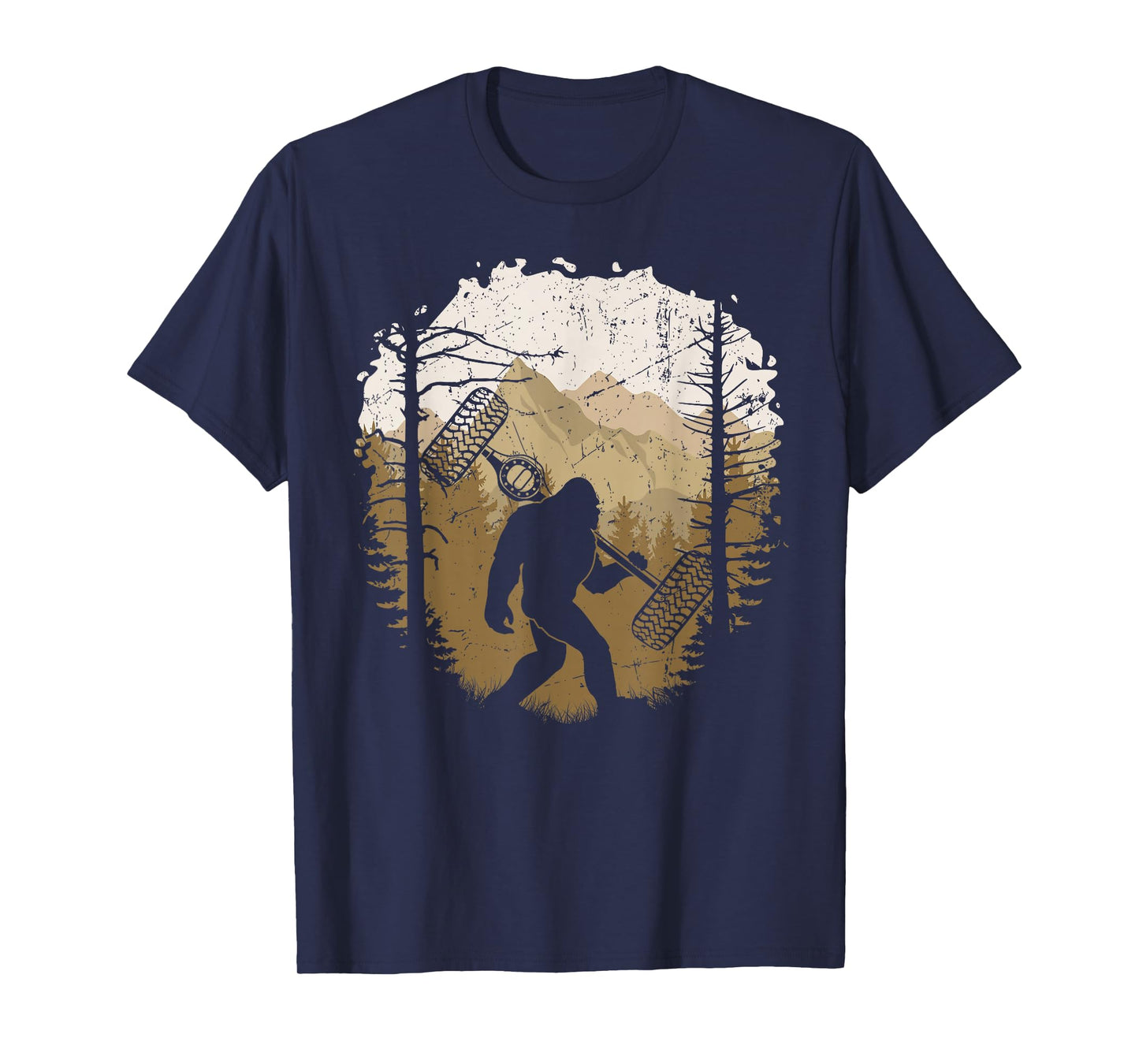 Bigfoot Off-Road Car Funny Sasquatch Off Roading Vintage T-Shirt
