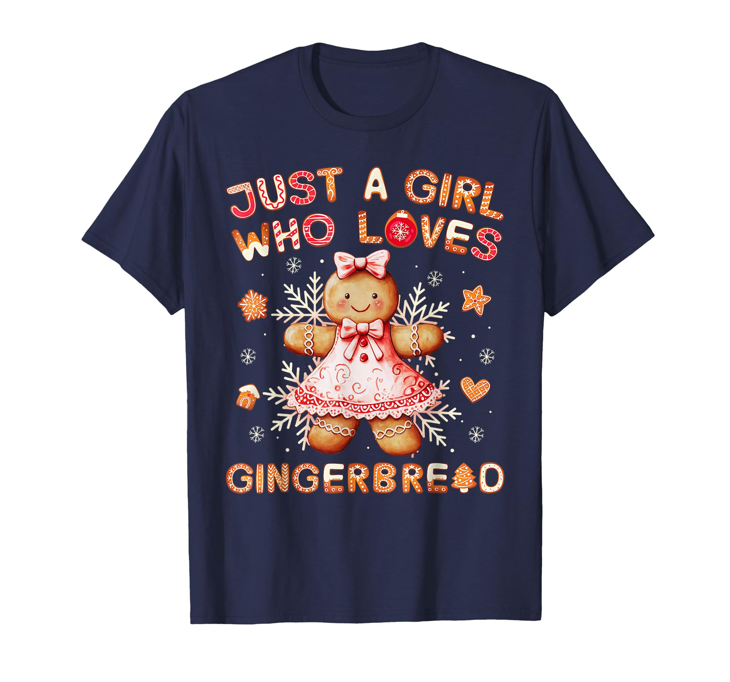 Just A Girl Who Love Gingerbread Christmas Cute T-Shirt