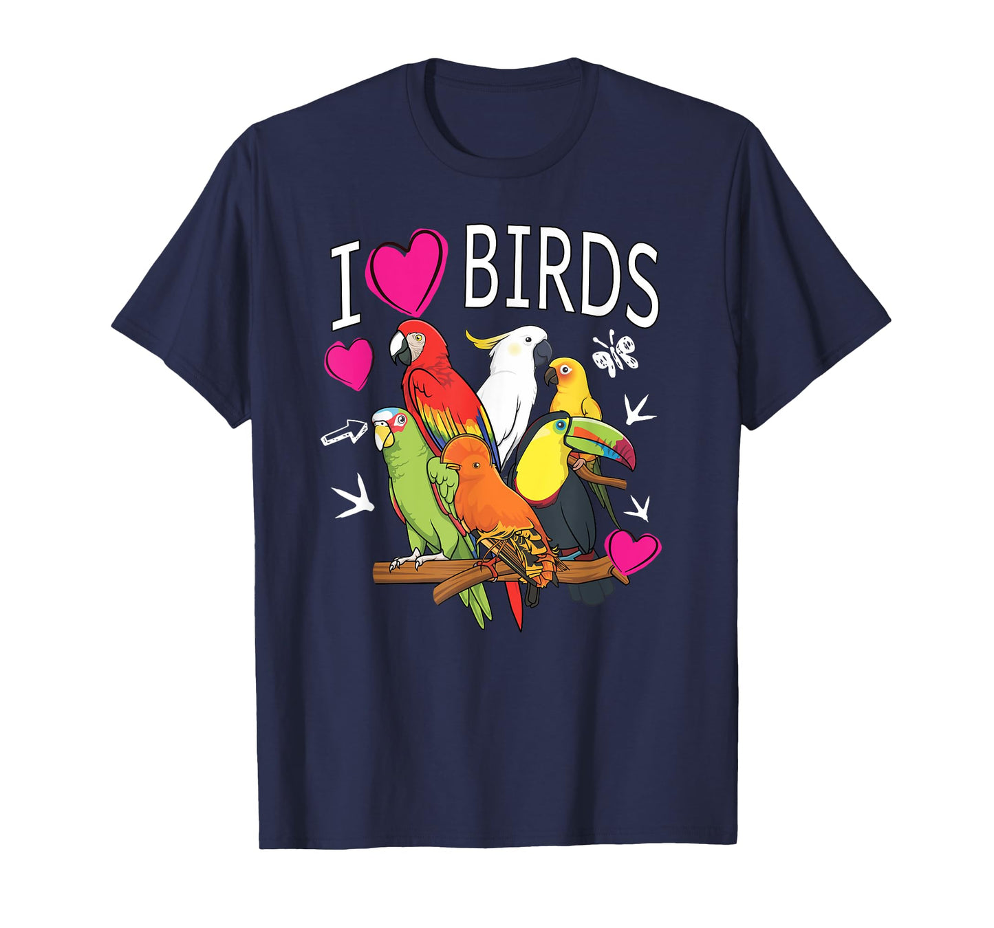 I Love Birds Tee | I Just Really like Parrot Cockatoo T-Shirt