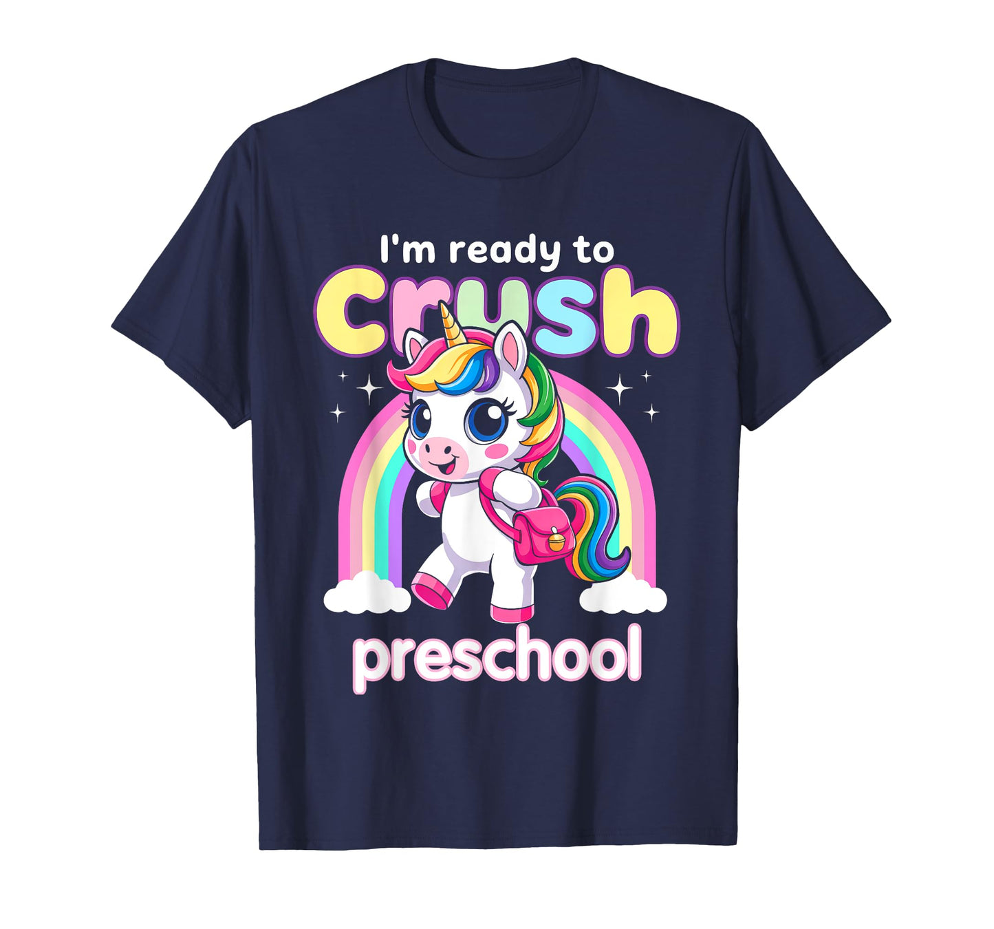 First Day of Preschool Shirt Girls Back To School Unicorn T-Shirt