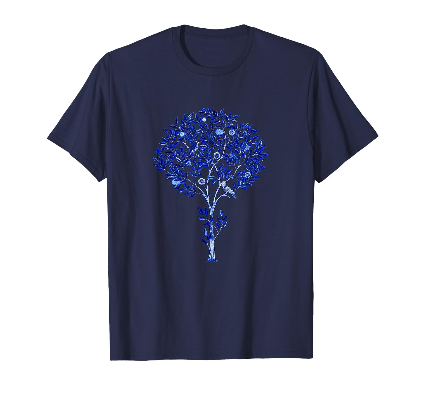 William Morris Tree of Life, Cobalt and Light Blue Tee T-Shirt
