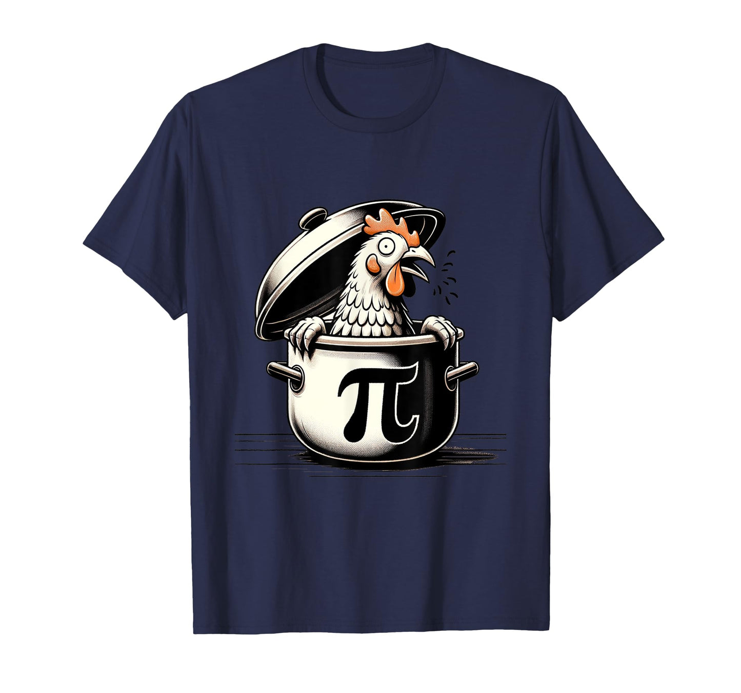 Chicken Pot Pi Funny 2024 Pi Day Math Teacher Men Women Kids T-Shirt