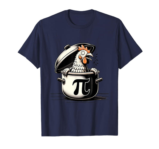 Chicken Pot Pi Funny 2024 Pi Day Math Teacher Men Women Kids T-Shirt