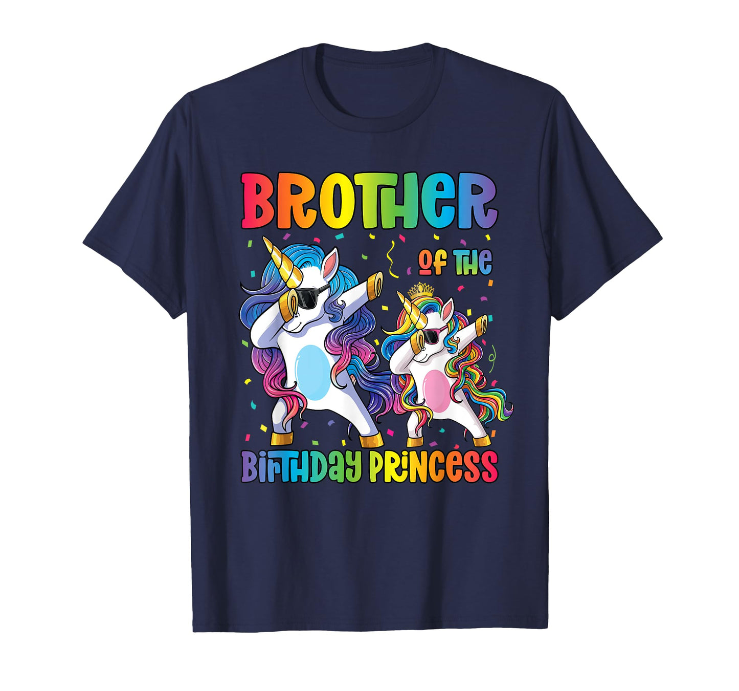 Brother of the Birthday Princess Shirt Dabbing Unicorn T-Shirt