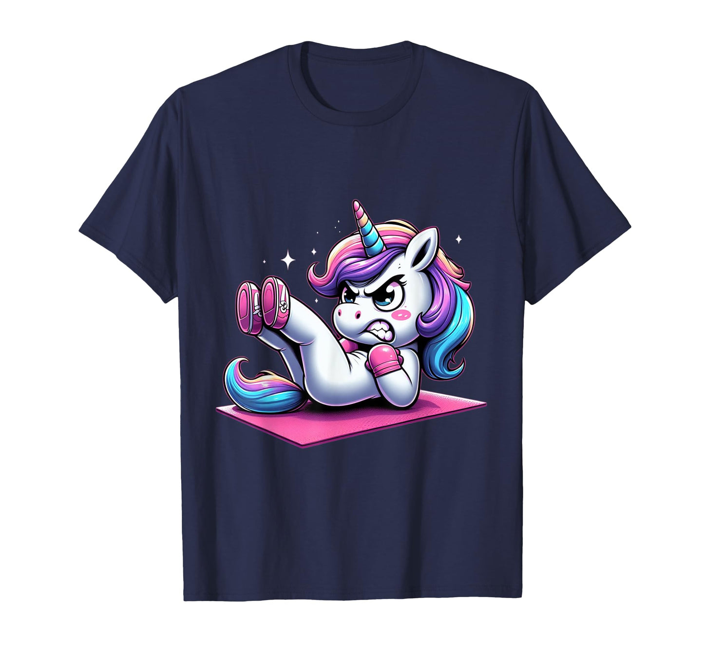 Unicorn Crunches Fitness Gym Boys Girls Men Women Kids T-Shirt