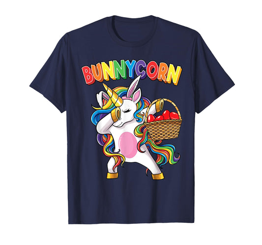 Dabbing Unicorn Shirt Bunnycorn Eggs Easter Girls Kids Dab T-Shirt