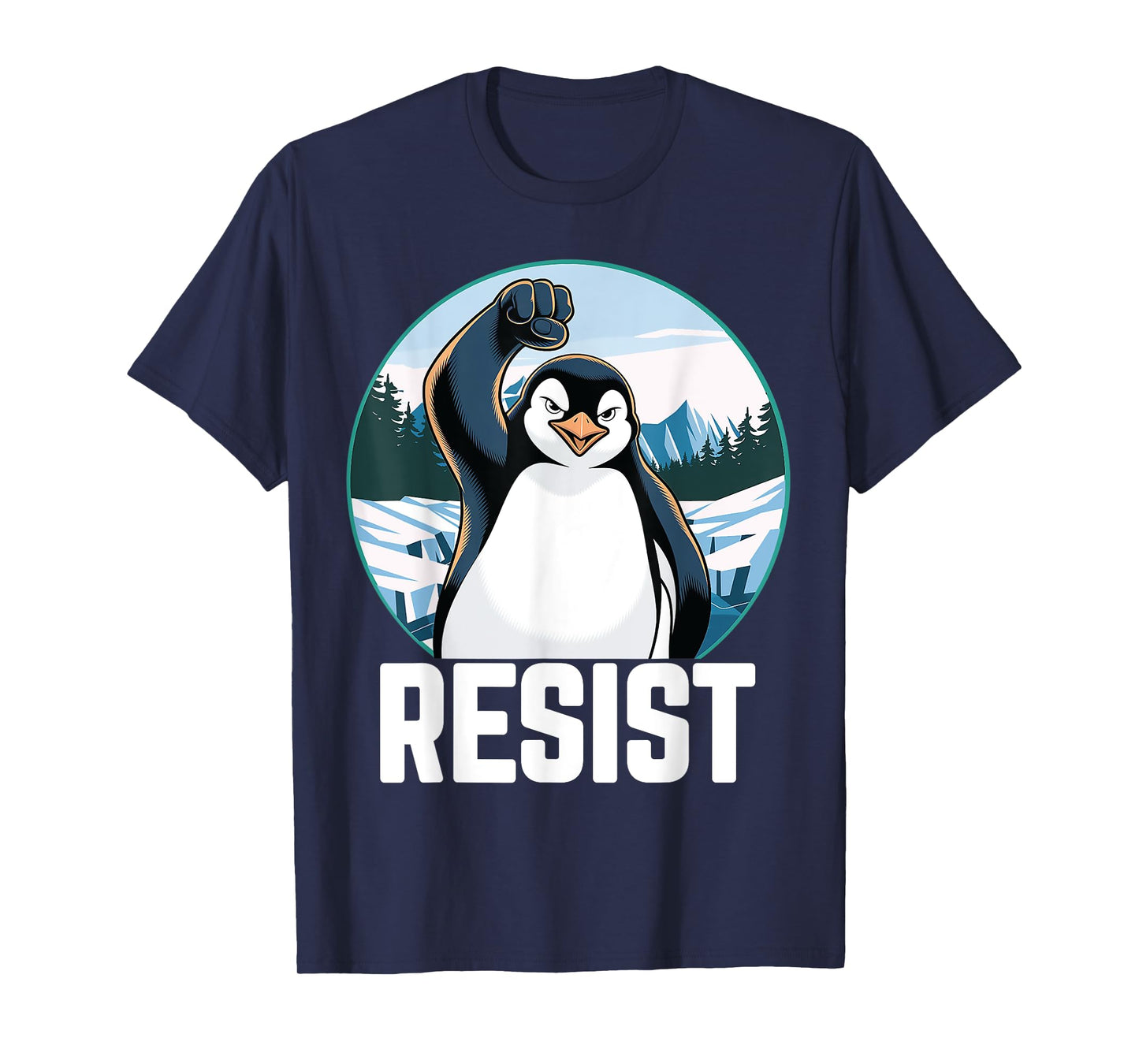 Penguin Funny Resist Tariffs T-Shirt