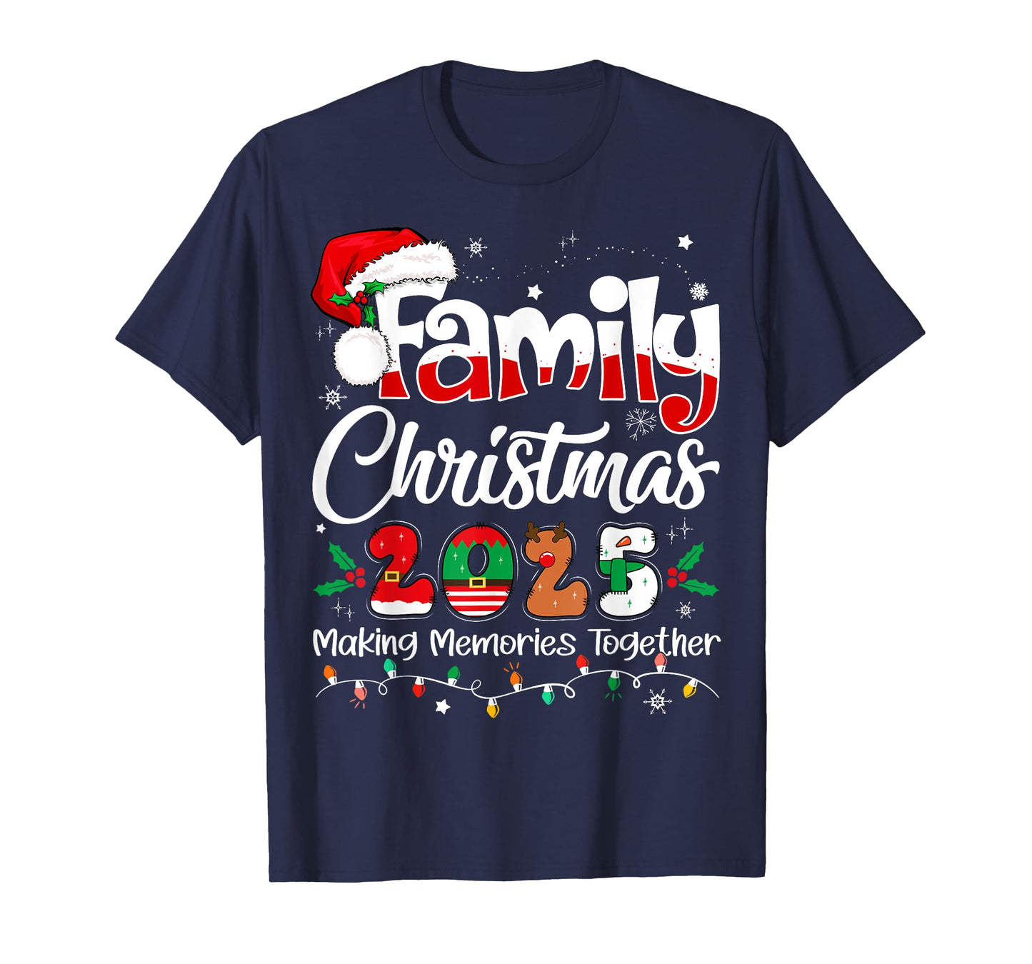 Family Christmas 2025 Matching Outfit Xmas Squad Santa T-Shirt