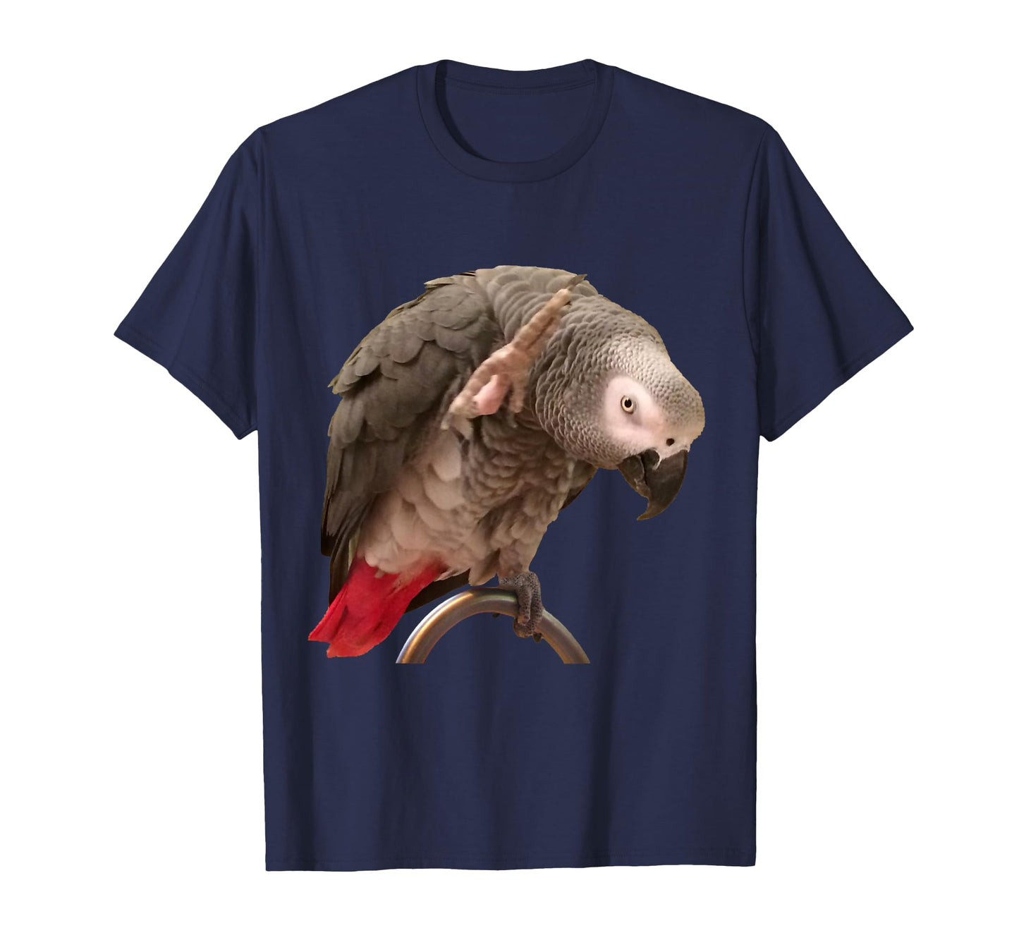 Funny African Grey Parrot Waving T-Shirt