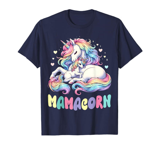 Funny Mamacorn Costume Mothers Day Unicorn Mom Women Mother T-Shirt