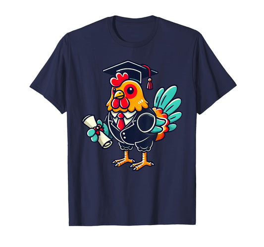 Kawaii Chicken Graduation T-Shirt