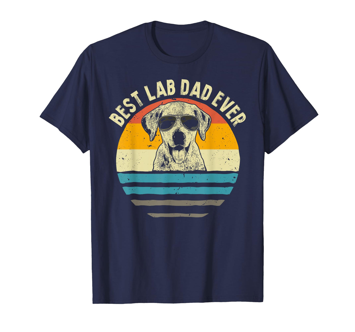 Best Lab Dad Ever Labrador Dad Vintage Gift T-Shirt