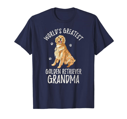 World's Greatest Golden Retriever Grandma Funny Dog Lover T-Shirt