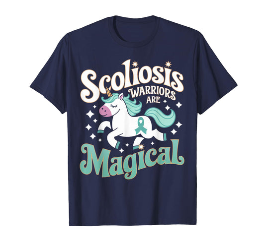 Scoliosis Warriors Are Magical Unicorn Support Awareness T-Shirt
