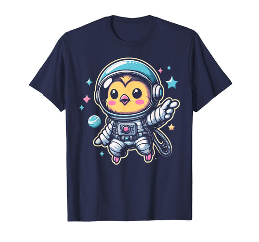 Chicken Astronaut Space Galaxy Farm Animal Poultry Lover T-Shirt