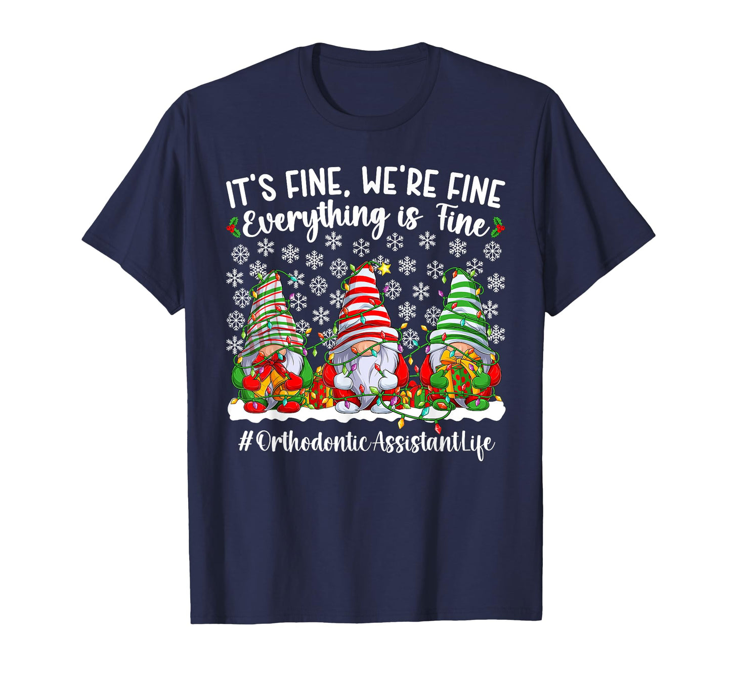 Funny Orthodontic Assistant Christmas Orthodontics Xmas T-Shirt