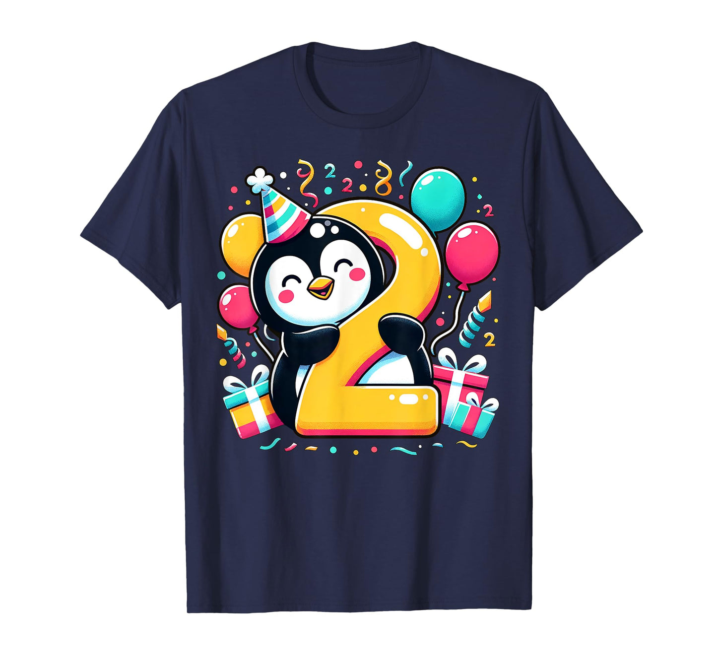 Penguin 2nd birthday boy girl 2 years old second two Penguin T-Shirt