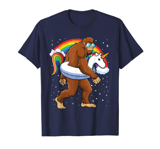 Bigfoot Unicorn Rainbow Shirt Boys Kids Girls Toddlers T-Shirt