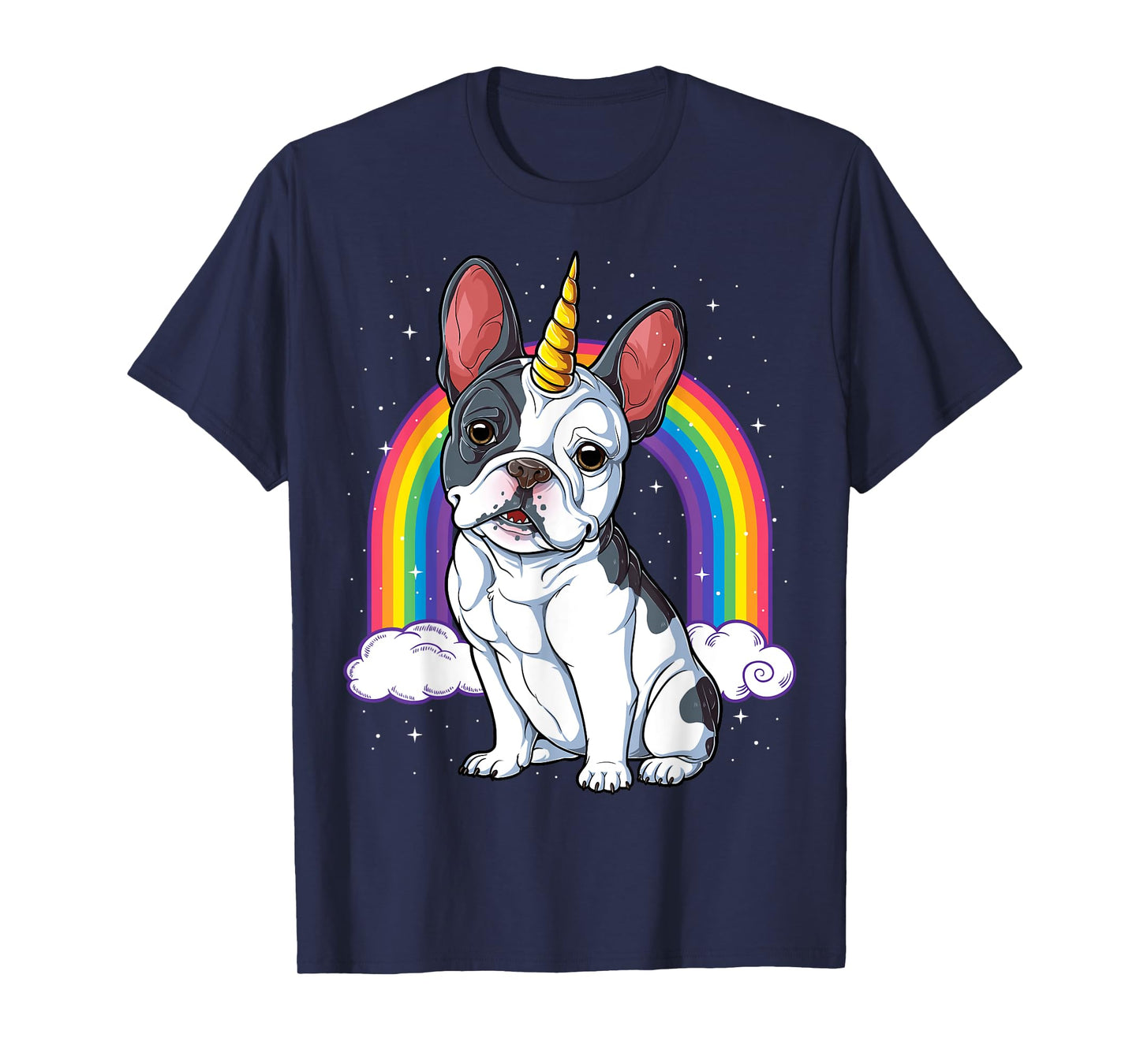 French Bulldog Unicorn Shirt Girls Space Galaxy Frenchicorn T-Shirt