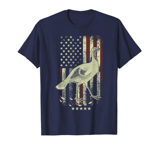 USA American Flag Hunters - Hunting Wild Turkey Bird Women Men T-Shirt