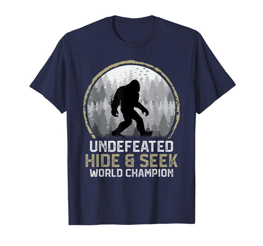 Undefeated Bigfoot Retro Vintage Sasquatch Men Women Funny T-Shirt