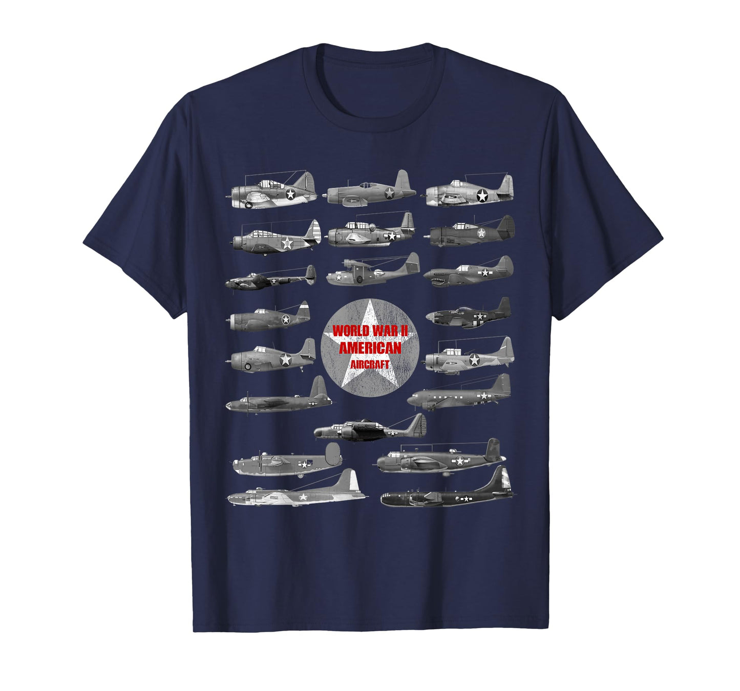 WW2 Planes Warbirds Plane Spotting American T-Shirt