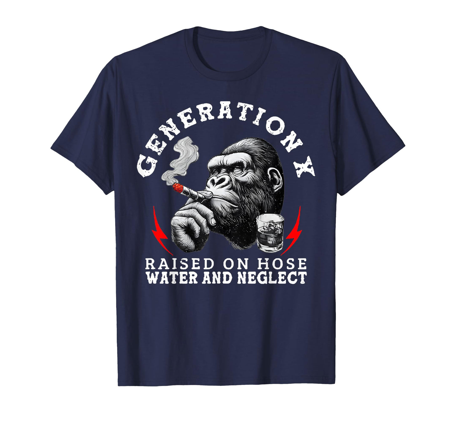 Generation X Raised On Hose Water and Neglect Monkey T-Shirt