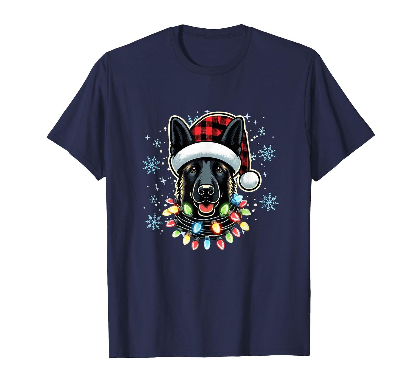 Belgian Shepherd Christmas Xmas Malinois Lover T-Shirt