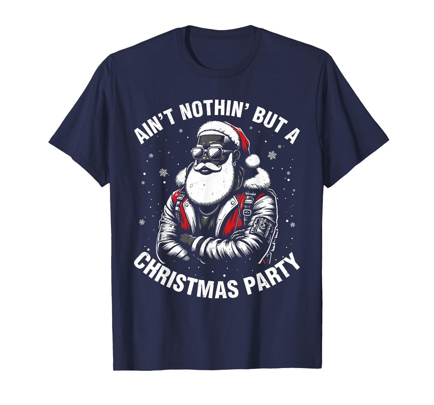 African American Santa Claus Christmas Pajama Men and Women T-Shirt