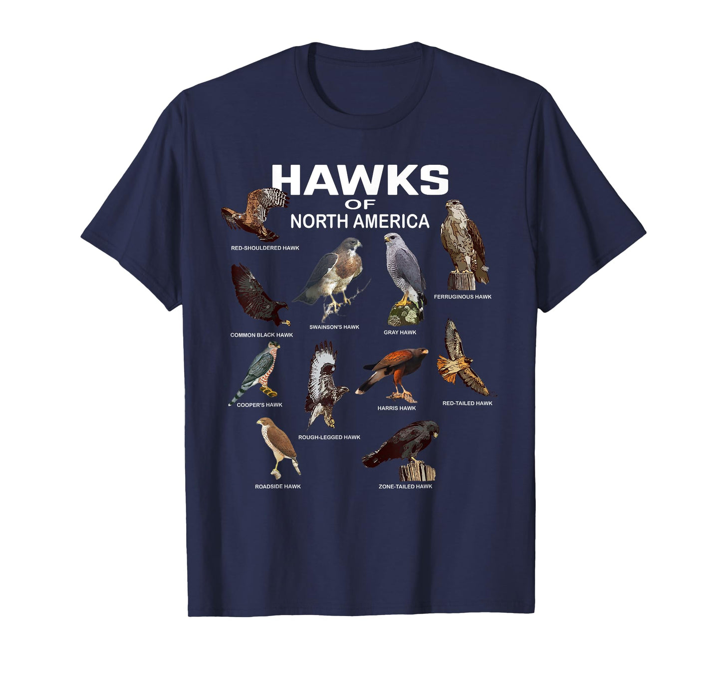 Hawks North America Red-Tailed Roadside Gray Hawk T-Shirt